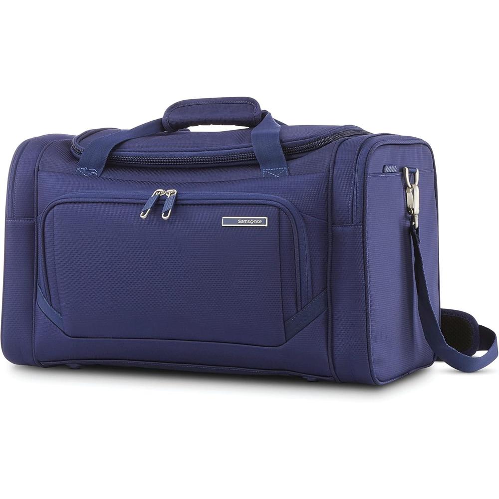 imageSamsonite Ascentra Softside Luggage 2Piece Set Duffel19 inch Carryon SlateIris Blue