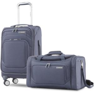 Samsonite Ascentra Softside Luggage, 2-Piece Set (Duffel/19 inch Carry-on), Slate(Slate)
