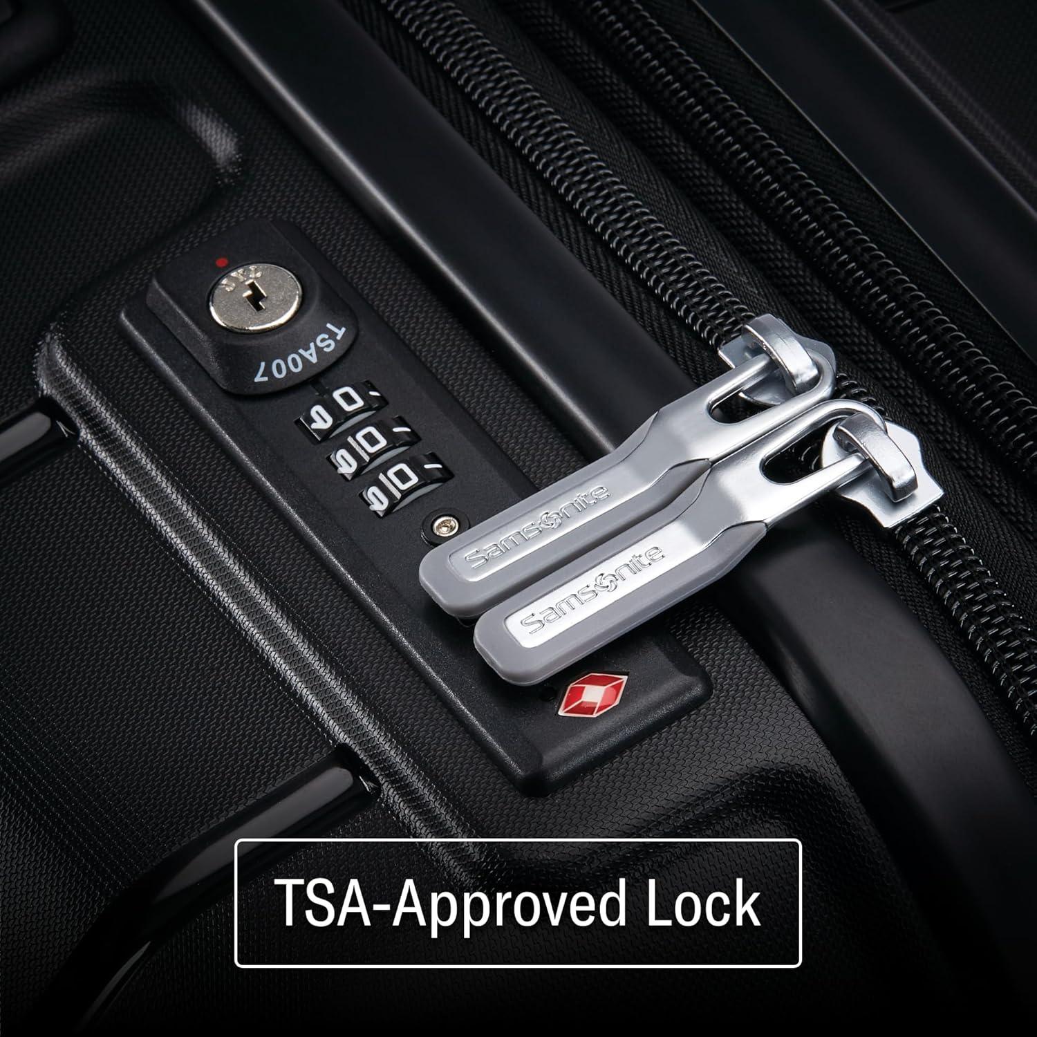 imageSamsonite Freeform 2Piece Luggage Set CarryOn amp Large Checked Luggage with Dual Spinner Wheels Durable Polypropylene Hardshell TSA Lock AirlineApproved Expandable Hard Shell Mint GreenMerlot