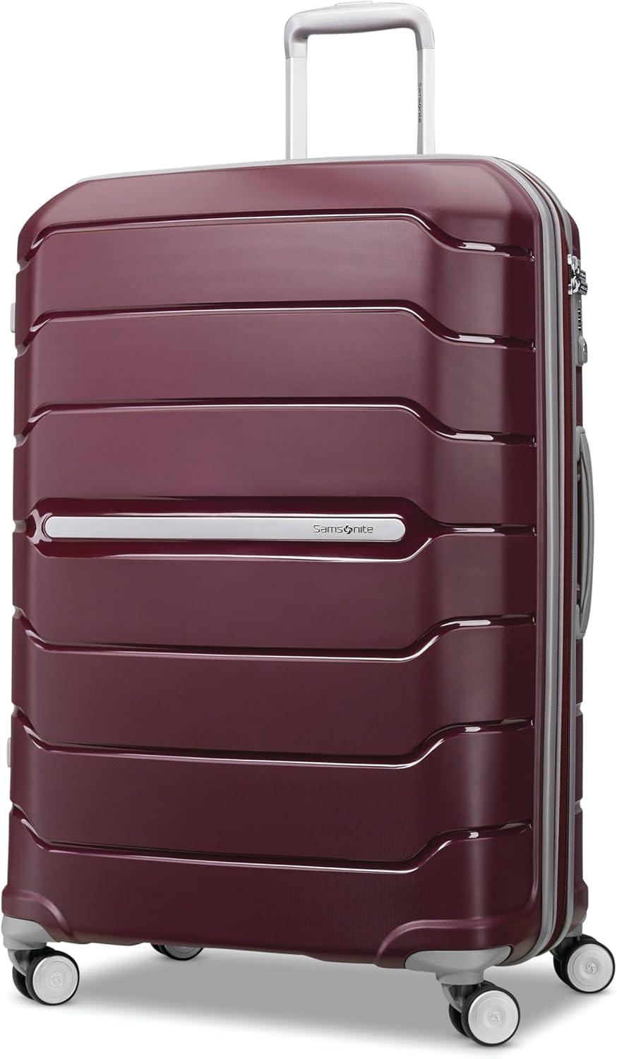 imageSamsonite Freeform 2Piece Luggage Set CarryOn amp Large Checked Luggage with Dual Spinner Wheels Durable Polypropylene Hardshell TSA Lock AirlineApproved Expandable Hard Shell Mint GreenMerlot
