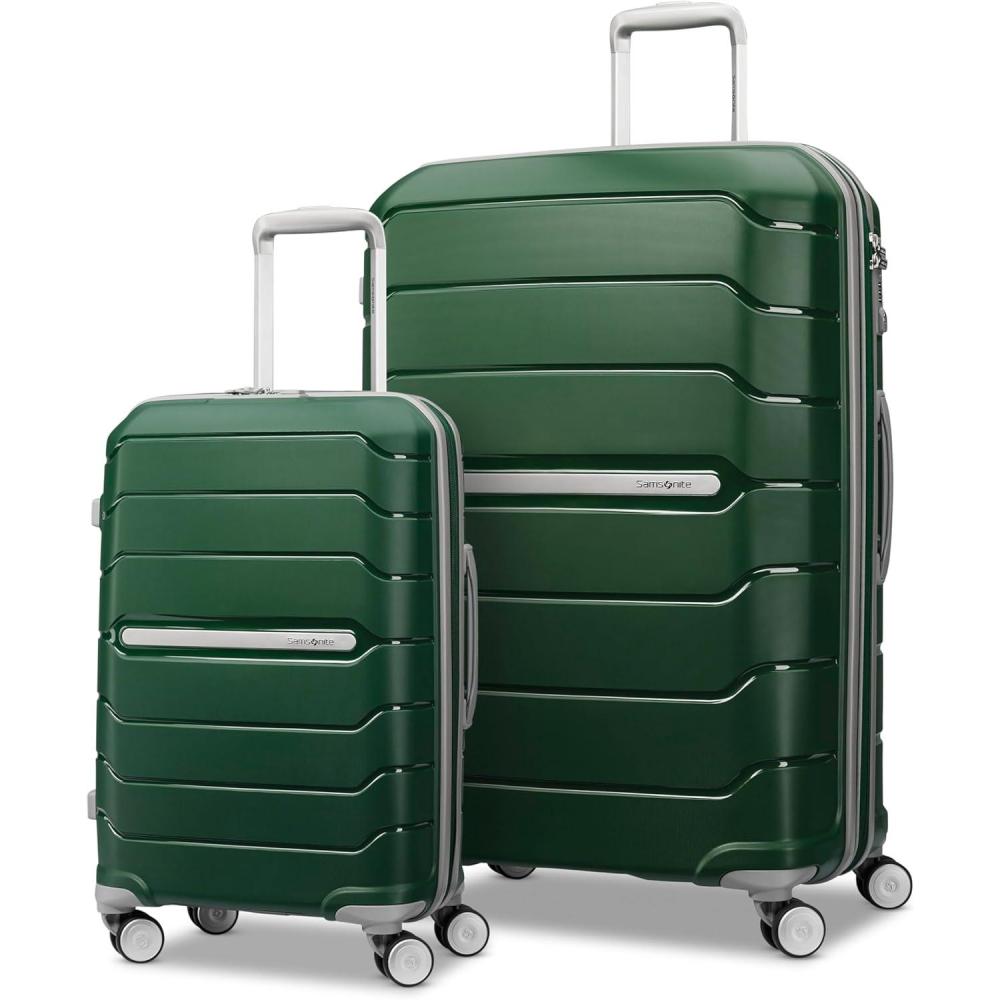 imageSamsonite Freeform 2Piece Luggage Set  CarryOn amp Large Checked Luggage with Dual Spinner Wheels  Durable Polypropylene Hardshell  TSA Lock AirlineApproved  Expandable Hard Shell  Mint GreenPine Green