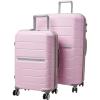 Samsonite Freeform 2-Piece Luggage Set – Carry-On & Large Checked Luggage with Dual Spinner Wheels – Durable Polypropylene Hardshell – TSA Lock, Airline-Approved – Expandable Hard Shell – Mint Green(Pink Rose)