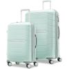 Samsonite Freeform 2-Piece Luggage Set – Carry-On & Large Checked Luggage with Dual Spinner Wheels – Durable Polypropylene Hardshell – TSA Lock, Airline-Approved – Expandable Hard Shell – Mint Green(Mint Green)