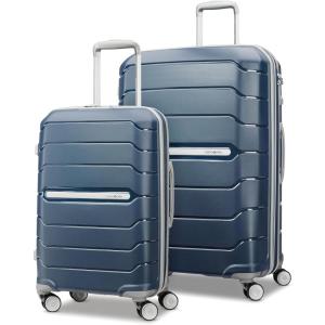 Samsonite Freeform 2-Piece Luggage Set – Carry-On & Large Checked Luggage with Dual Spinner Wheels – Durable Polypropylene Hardshell – TSA Lock, Airline-Approved – Expandable Hard Shell – Mint Green(Navy)