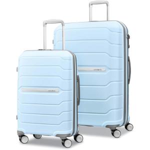 Samsonite Freeform 2-Piece Luggage Set – Carry-On & Large Checked Luggage with Dual Spinner Wheels – Durable Polypropylene Hardshell – TSA Lock, Airline-Approved – Expandable Hard Shell – Mint Green(Sky Blue)