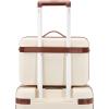 Samsonite Virtuosa Hardside Train Case, Crossbody Travel Makeup Case with Removable Strap(Off White)