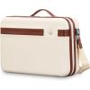 Samsonite Virtuosa Hardside Train Case, Crossbody Travel Makeup Case with Removable Strap(Off White)