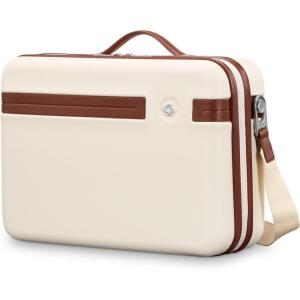Samsonite Virtuosa Hardside Train Case, Crossbody Travel Makeup Case with Removable Strap(Off White)