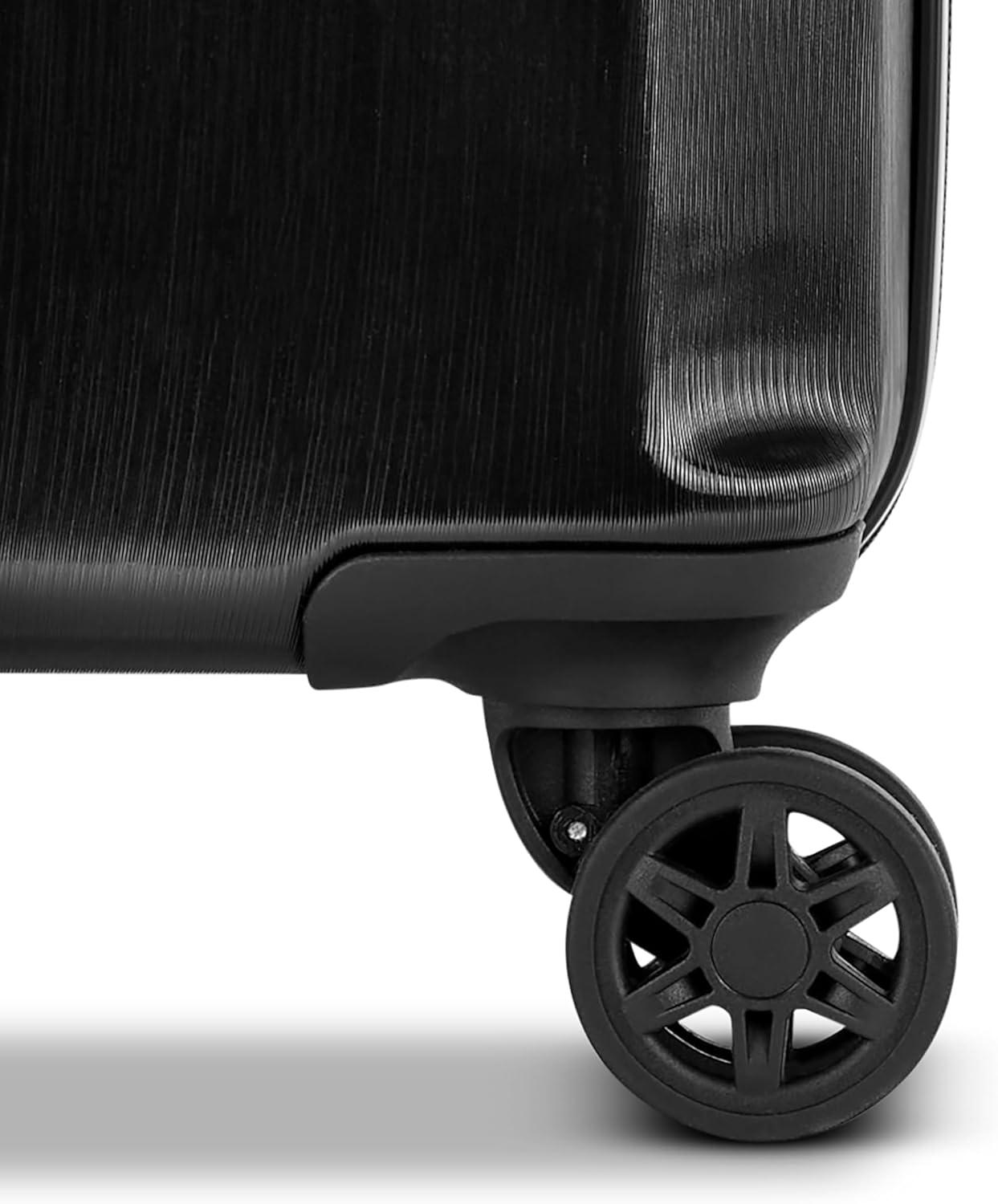imageSamsonite Alliance SE Hardside Luggage with Spinner Wheels Lightweight LARGE SPINNER SILVERBass Black