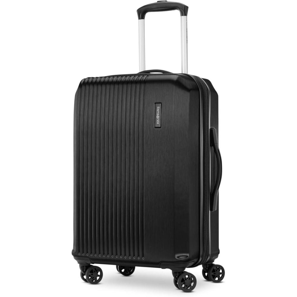 imageSamsonite Alliance SE Hardside Luggage with Spinner Wheels Lightweight LARGE SPINNER SILVERBass Black