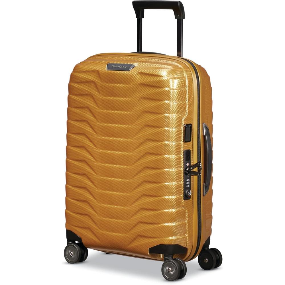 imageSamsonite Proxis Hardside Expandable Luggage with Spinners Global CarryOn Spinner HONEY GOLDHoney Gold